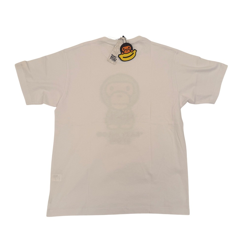 NWT A Bathing Ape BAPE Baby Milo Store White Camo Graphic T-Shirt Mens Large - Picture 2 of 10